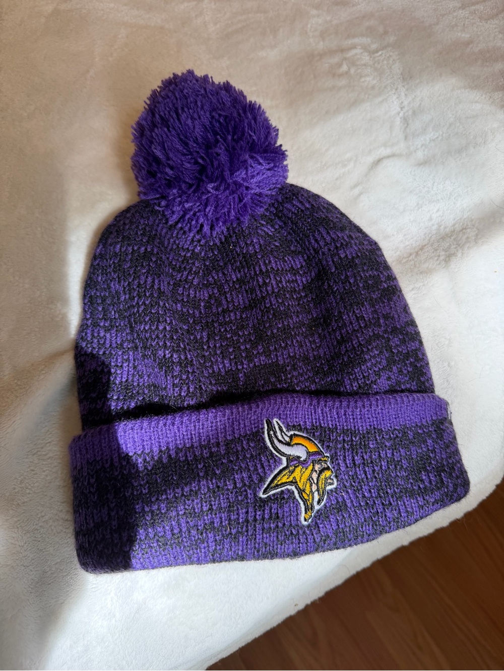 47 Minnesota Vikings Purple and Black Knit Beanie